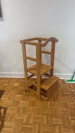 Wooden Toddler Learning Tower Step Stool