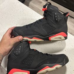 Jordan 6 Retro Black Infrared  Size 10.5