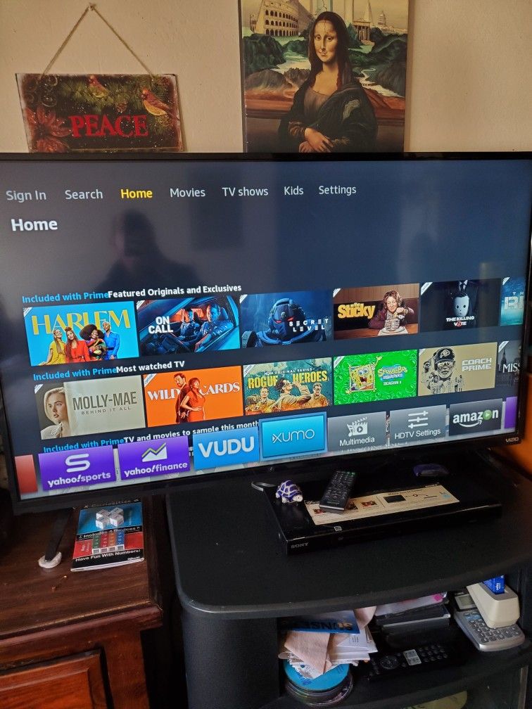 48" Vizio Smart TV # D48-DO & Remote Works Perfect 