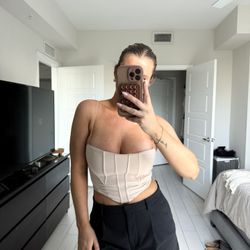 JOAH Brown Original Corset Top Size Small Medium