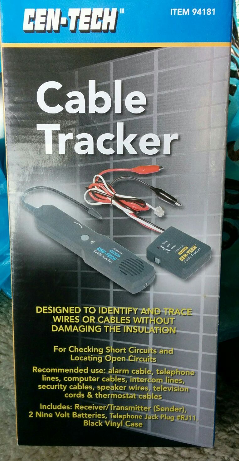 CEN-TECH CABLE TRACKER - ITEM 94181.