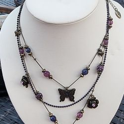 Unique Betsey Johnson Layered Necklace 