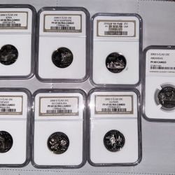 2000 2001 2003 2004 S Clad NGC Graded PF 69 Ultra Cameo State Quarters