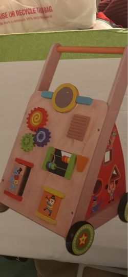 Wooden Baby Activity Push Walker