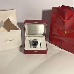 Cartier Santos Blue Dial 