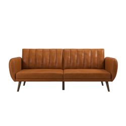 Vegan Leather Convertible Sofa