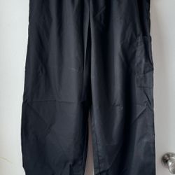 Black Scrub Pants, XL