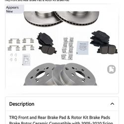 TRQ front And Rear break Pads
