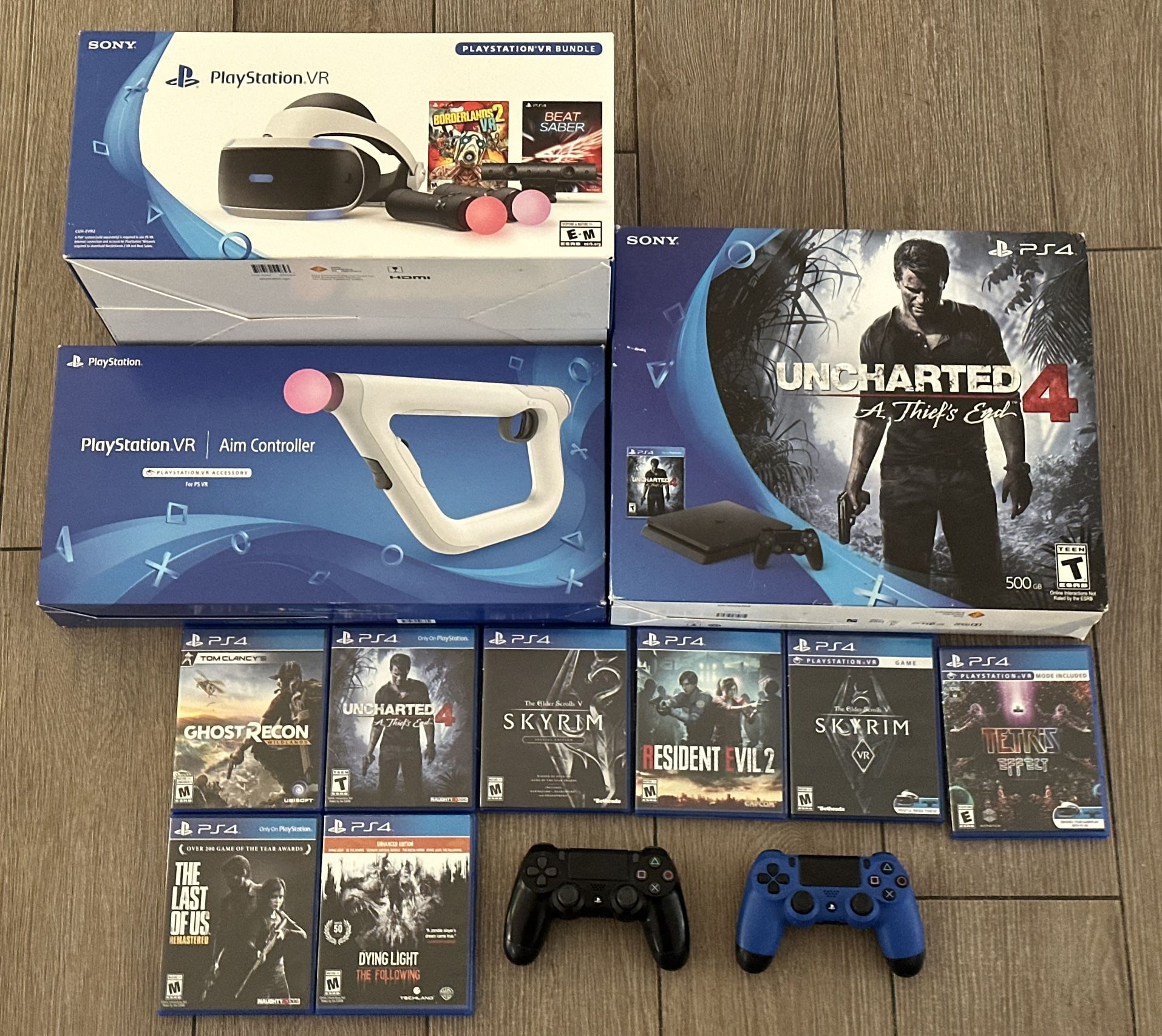 PlayStation 4 with VR Aim Controller and Games