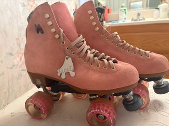 🛼 Moxi Lolly Roller Skates – Strawberry Pink – Size 9