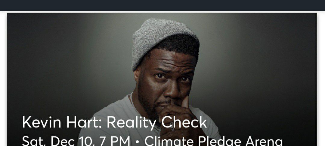 2 Kevin Hart Tickets Dec 10th Climate Pledge Arena 7pm