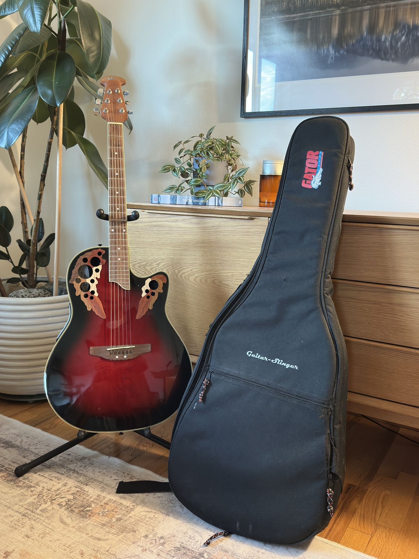 Applause Ovation Acoustic/Electric Guitar and Case