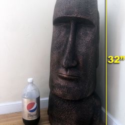 Large Easter Island Metal Statue🗿 32” tall decor decoration