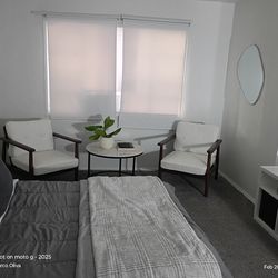 2 accent chairs and marble coffee table for sale