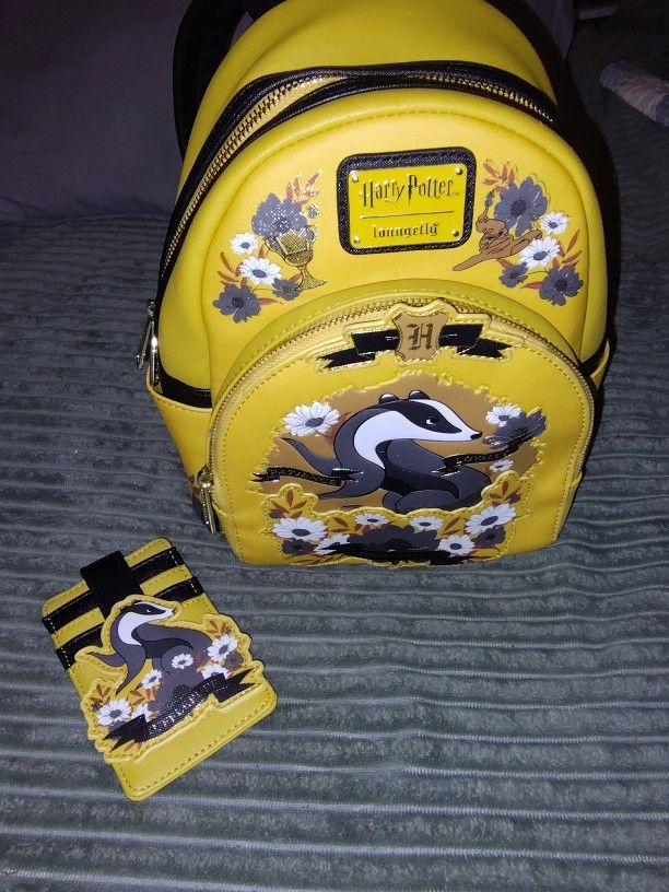 NEW! Lougefly Harry Potter Hufflepuff House Mini Backpack