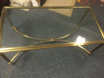 Brass gold coffee table 40 x 20