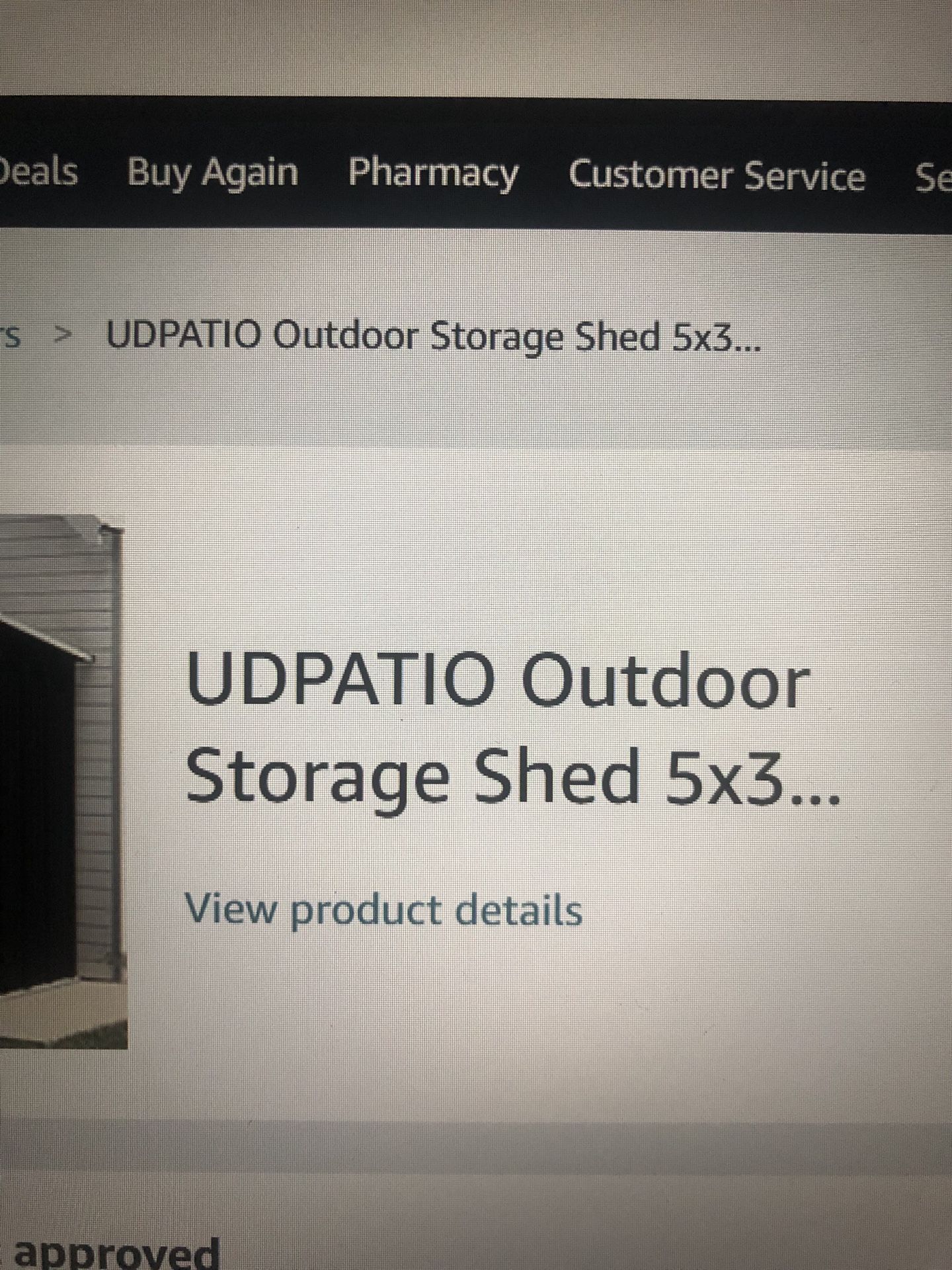 Outdoor Shed 5x3