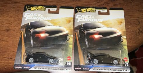 Hot Wheels Fast & Furious 1993 Honda Civic Coupe EX EJ1 x2