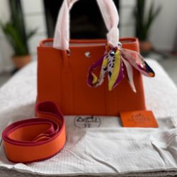 Gorgeous Orange Leather Bag