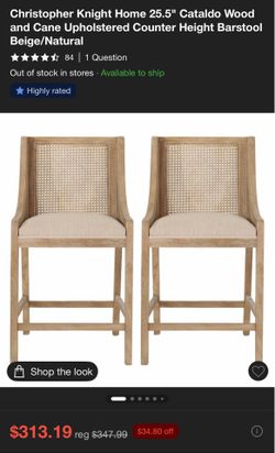 Brand New Set of 2 Bar Stools – Still in Box