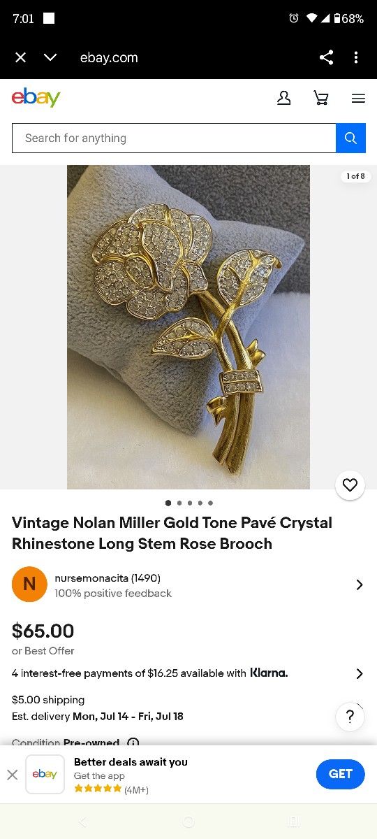 Vintage Rose Pin 