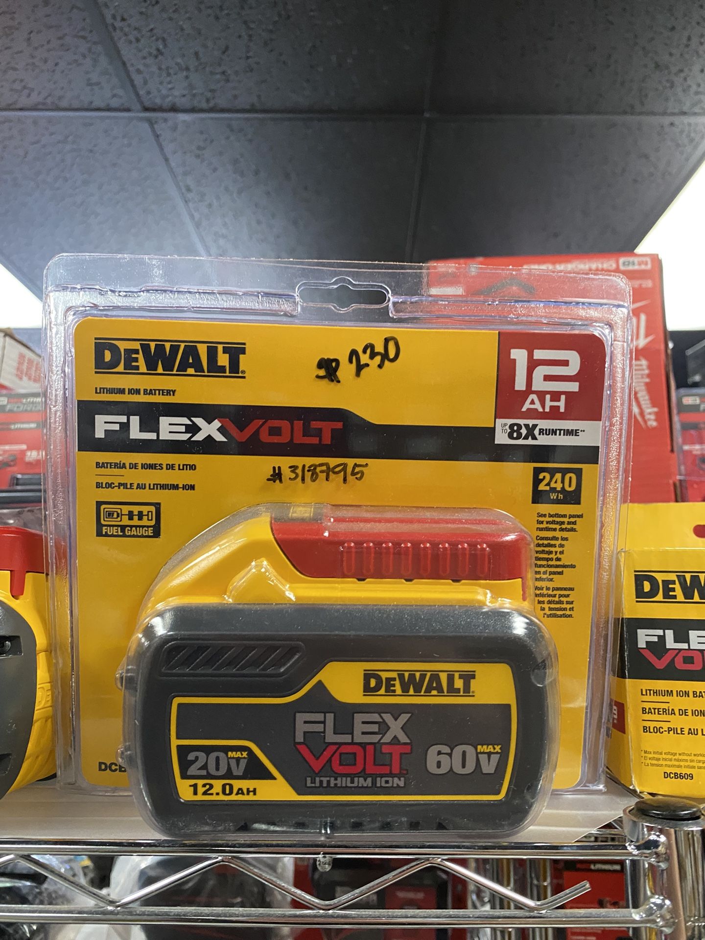 DEWALT FLEXVOLT 20V/60V MAX Lithium-Ion 12.0Ah Battery