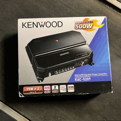 Kenwood 2 Channel Bass Amplifier 500 Watts Max For Subwoofers 