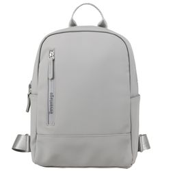 Small Backpack PU Leather Cute Lightweight Daily Waterproof Dirt Resistant, Gray