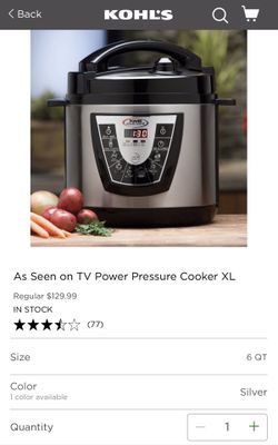 As Seen on TV Power Pressure Cooker XL 6 qt