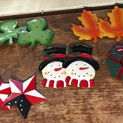 Vintage Magnetic Holiday Signs