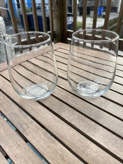 Pair Of Stemless Wine Glasses