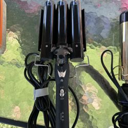 Professional Line One 3 barrel Waver & Hot Tools 1.25” Curling Iron 