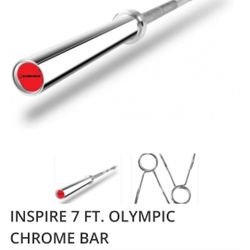 Brand New Inspire Fitness 7ft 45lb Olympic Bar Barbell--