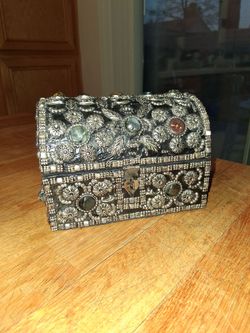 Agate Gemstone Silver Plated Chest Box