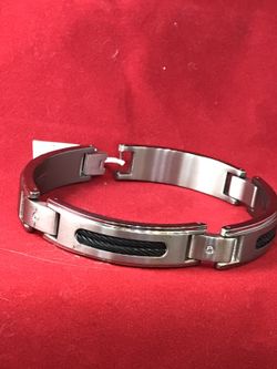 Men's diamond and Titanium Bracelet