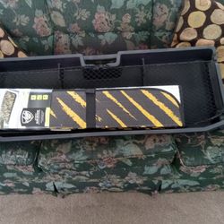 Put in the truck or car compartment stuff for the windshield for the sun.