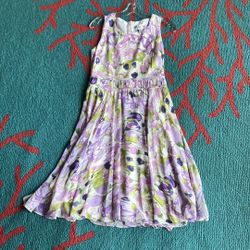 St. John purple silk dress high fashion