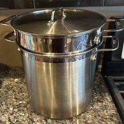 All-Clad ® Stainless Steel 12 qt. Multipot with Perforated Insert and Steamer Basket