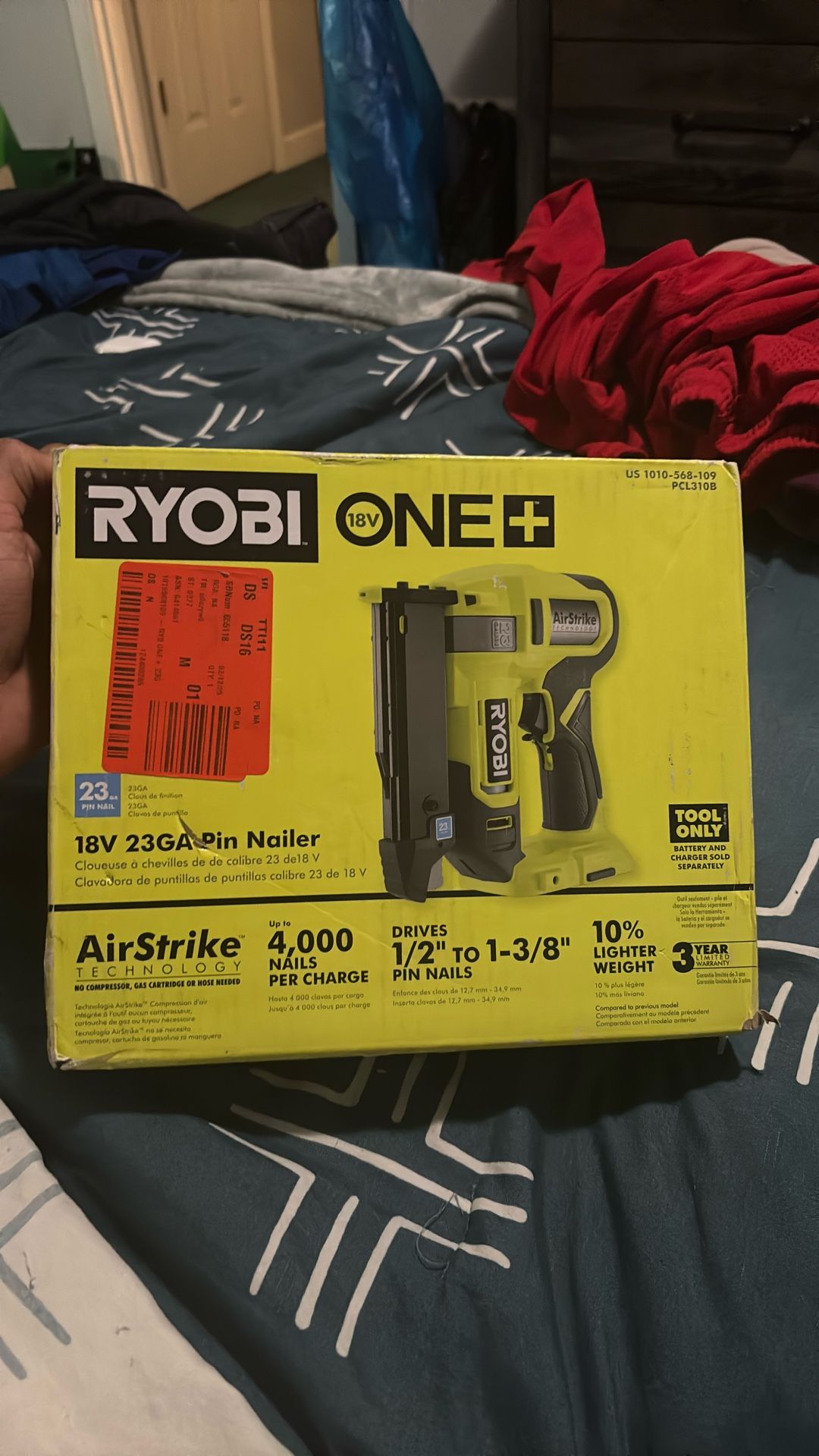 ONE+ 18V Cordless Airstrike 23-Gauge Pin Nailer (Tool Only)