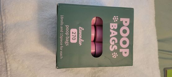 Lavender Dog Poop Bags 270 Count 18 Rolls