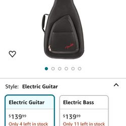 Fender FE1225 Electric Guitar Gig Bag, Black
