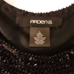 Arden B black sequence cocktail mini dress