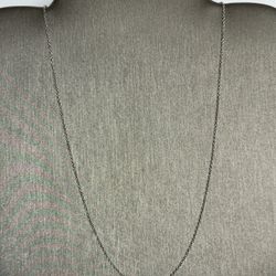 925 Sterling Silver 18 In Rhodium Non Diamond Cut Cable Chain