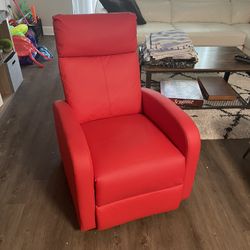 Red leather Recliner 