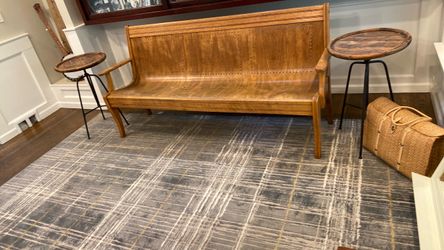 Solid wood bench