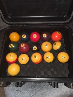 Vintage Pool Ball Set – Heavy Resin – Complete
