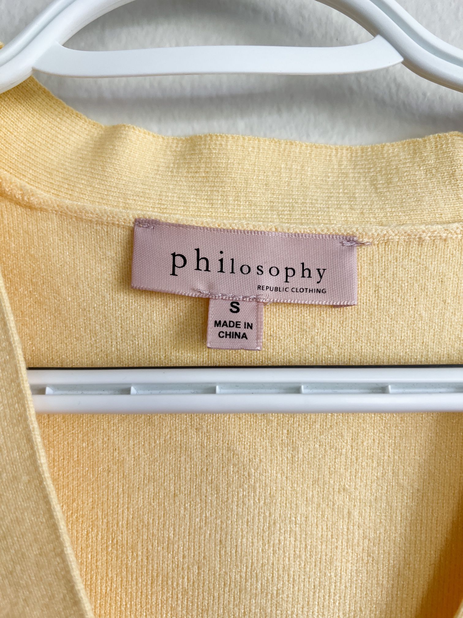 Philosophy Yellow Knit Cardigan Size S