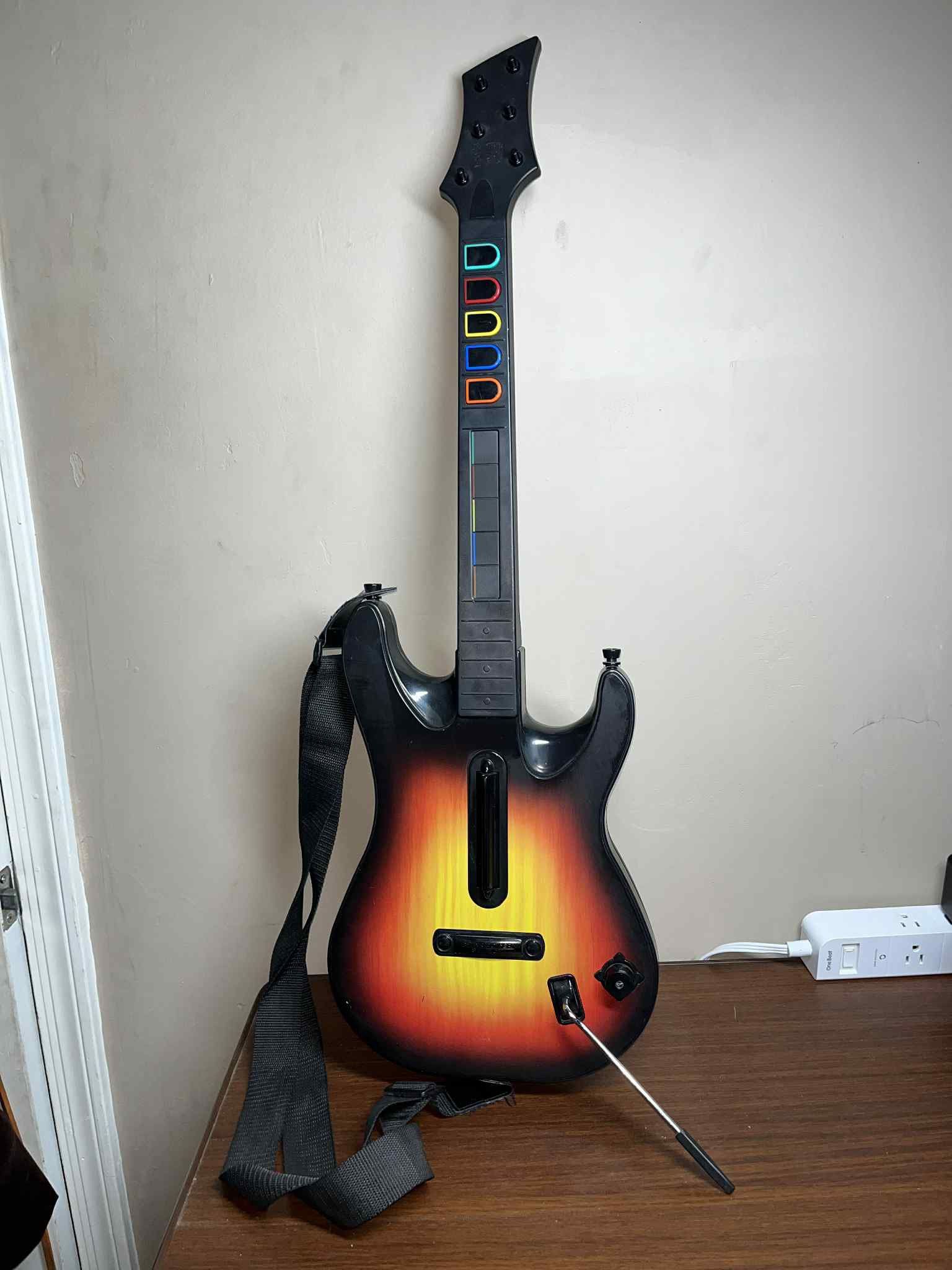 Red Octane Guitar Hero Sunburst Wireless Guitar PS2 Model: 95449.805 - No Dongle