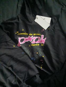 Black Graphic Hoodie - "Nevermind the Spider"