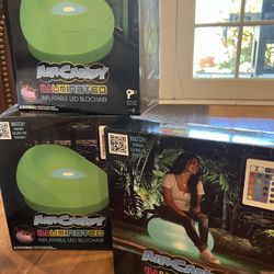 Inflatable chairs & ottomans with remotes